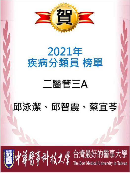 2021年疾病分類師榜單圖片